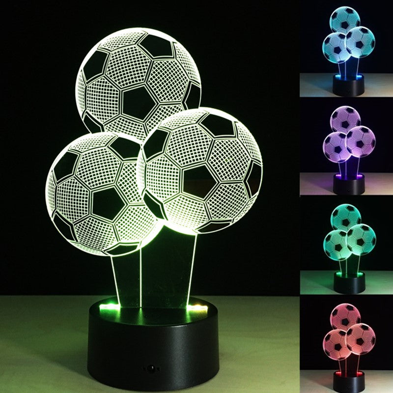 3D Football Night Light