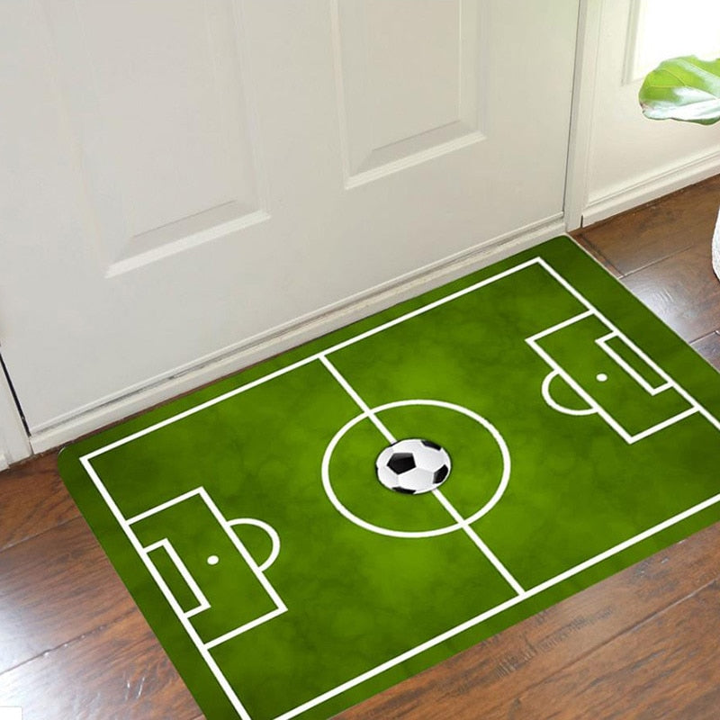 Flannel Soccer Field Ground Floor Mat