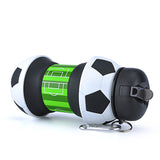 550ml Foldable Soccer Silicone Water Bottle with Straw