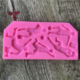 Soccer Basketball Players Silicone Cake Fondant Mold