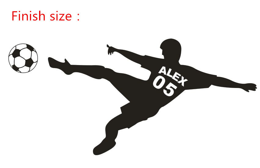 Football Boy Name Wall Sticker