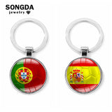 SONGDA Portugal/Spain Flag Soccer Club Keychain