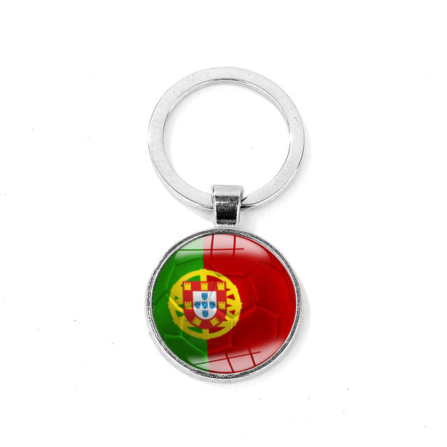 SONGDA Portugal/Spain Flag Soccer Club Keychain