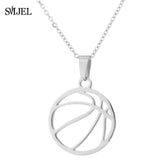 SMJEL Trendy Football Volleyball Soccer Charm Necklace Pendant