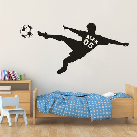 Football Boy Name Wall Sticker