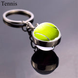 Glass Ball Keychain Tennis Keychain