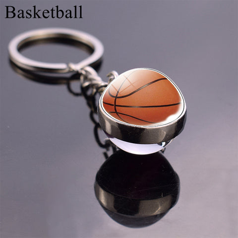 Glass Ball Keychain Tennis Keychain