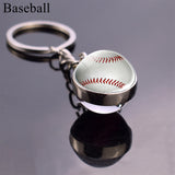 Glass Ball Keychain Tennis Keychain