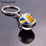 Glass Ball Keychain Tennis Keychain