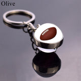 Glass Ball Keychain Tennis Keychain