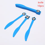 Football Party Disposable Tableware Soccer Plate Cup Knife Fork for Birthday Party Decorations