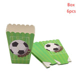 Football Party Disposable Tableware Soccer Plate Cup Knife Fork for Birthday Party Decorations