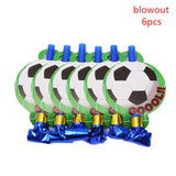 Football Party Disposable Tableware Soccer Plate Cup Knife Fork for Birthday Party Decorations