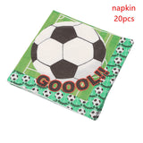 Football Party Disposable Tableware Soccer Plate Cup Knife Fork for Birthday Party Decorations