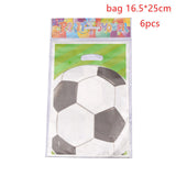 Football Party Disposable Tableware Soccer Plate Cup Knife Fork for Birthday Party Decorations