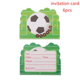 Football Party Disposable Tableware Soccer Plate Cup Knife Fork for Birthday Party Decorations