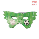 Football Party Disposable Tableware Soccer Plate Cup Knife Fork for Birthday Party Decorations