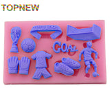 Soccer Series Silicone Mold Fondant Cake Decorating Baking Tools