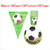 World Cup Theme Football Soccer Green Birthday Party Decorations with Disposable Tableware Set Napkins Cup Plate Party Supplies