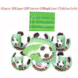 World Cup Theme Football Soccer Green Birthday Party Decorations with Disposable Tableware Set Napkins Cup Plate Party Supplies