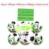 World Cup Theme Football Soccer Green Birthday Party Decorations with Disposable Tableware Set Napkins Cup Plate Party Supplies