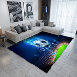 3D Soccer Printing Pattern Rug