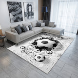 3D Soccer Printing Pattern Rug