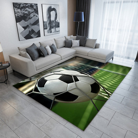 3D Soccer Printing Pattern Rug