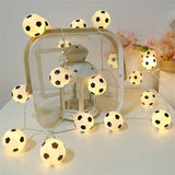 Soccer Balls String Lights 10 LED Football Garland Lights