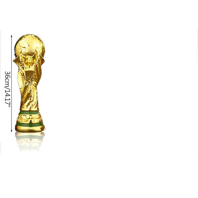 Imitation Golden Resin Award Trophy World Football Trophy Home Office Decoration