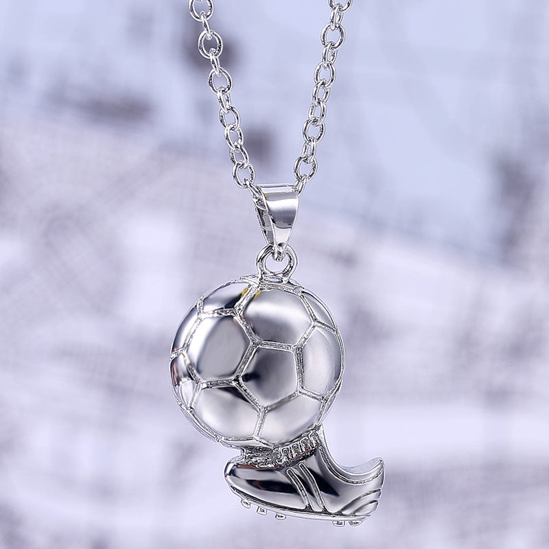 Huitan Play Football Shape Pendant Sporty Jewelry