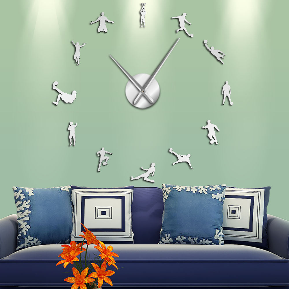 Soccer Frameless DIY Giant Wall Clock