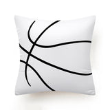 Hot Football Basketball Leather Print Cushion Covers