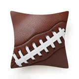 Hot Football Basketball Leather Print Cushion Covers