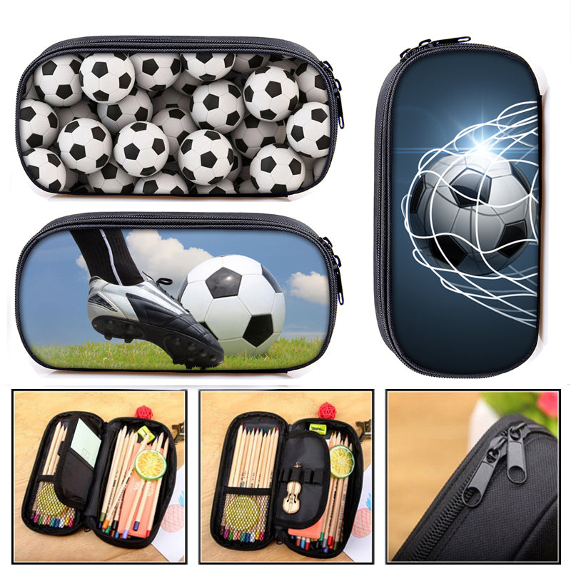 Soccerly / Footbally Print Cosmetic Cases Pencil Bag