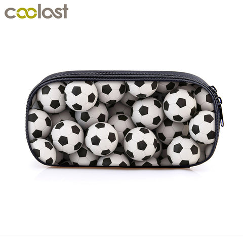 Soccerly / Footbally Print Cosmetic Cases Pencil Bag