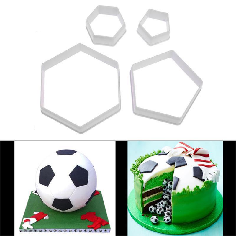 Hexagon Football Plastic Cookie Cutter Sugar Fondant