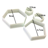 Hexagon Football Plastic Cookie Cutter Sugar Fondant