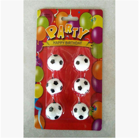 Soccer Candles for Birthday Party Decorations