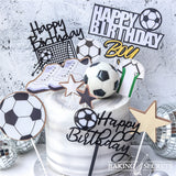 Football Theme Cake Toppers Happy Birthday Cake Decorations