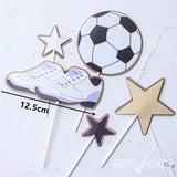 Football Theme Cake Toppers Happy Birthday Cake Decorations