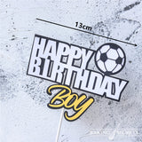 Football Theme Cake Toppers Happy Birthday Cake Decorations