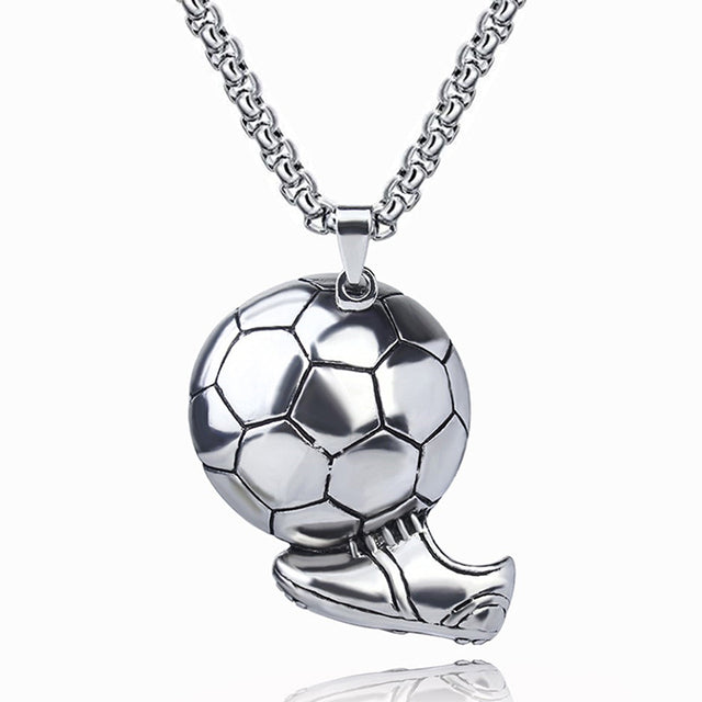 Charm Football Soccer Boots Shoes Basketball Pendant Necklace