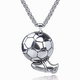 Charm Football Soccer Boots Shoes Basketball Pendant Necklace