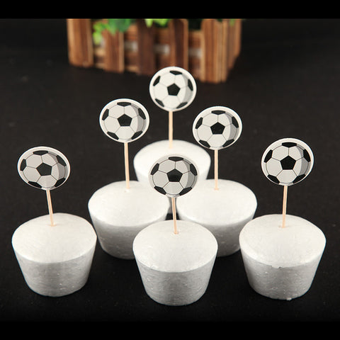 Football Soccer Cake Cupcake Toppers for Birthday Party Decoration