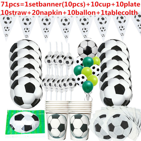 Football Theme Disposable Party Tableware Birthday Party Decor