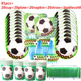 Football Theme Disposable Party Tableware Birthday Party Decor