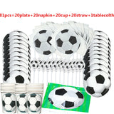 Football Theme Disposable Party Tableware Birthday Party Decor