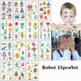 15pcs/set Kids Temporary Tattoos Football Soccer Fan Sticker