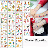 15pcs/set Kids Temporary Tattoos Football Soccer Fan Sticker